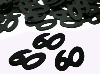 black number 60 confetti